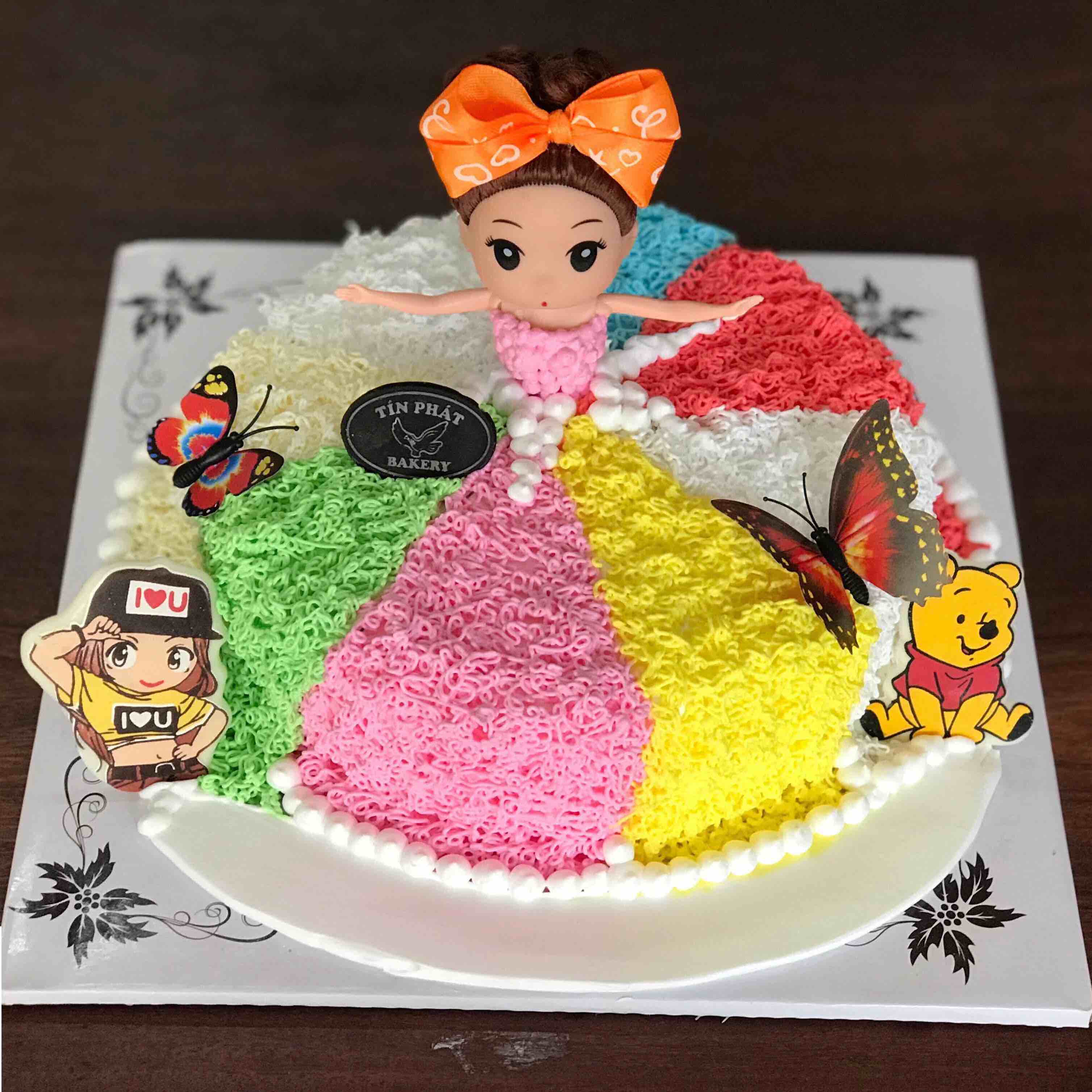 Bánh sinh nhật búp bê công chúa Elsa và Anna xinh đẹp 8454  Bánh sinh nhật  kỷ niệm