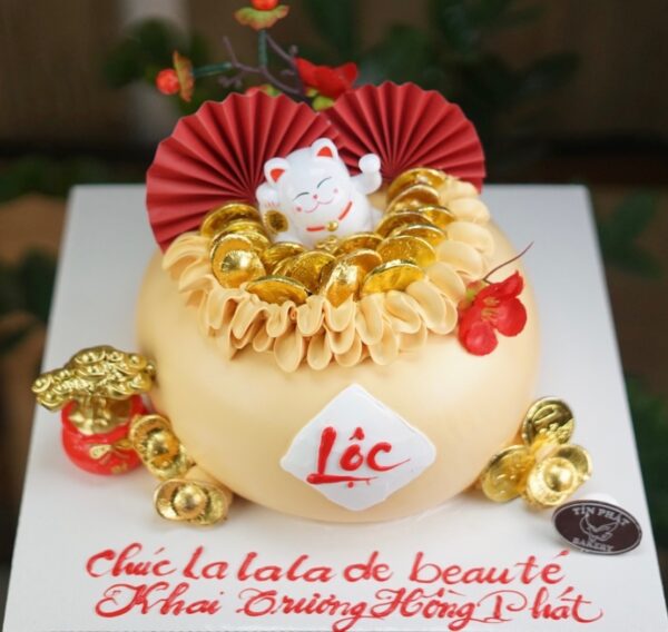 Bánh Kem Hủ Vàng Khai Trương Lộc TP 1733