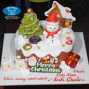 Bánh Kem Người Tuyết Merry Christmas TP 2283