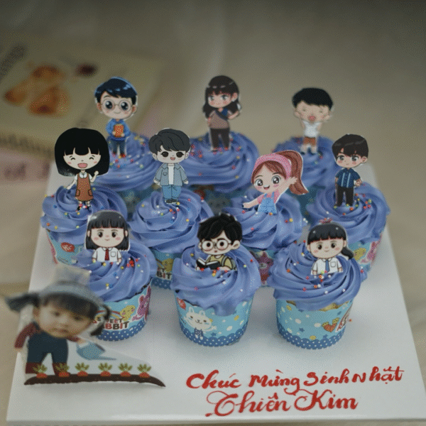 Bánh Kem Cupcake Icon Chibi Học Sinh TP 2418 | TÍN PHÁT BAKERY