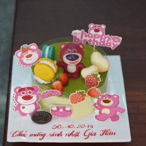 Bánh Kem Mousse Trà Xanh Gấu Dâu TP 2615