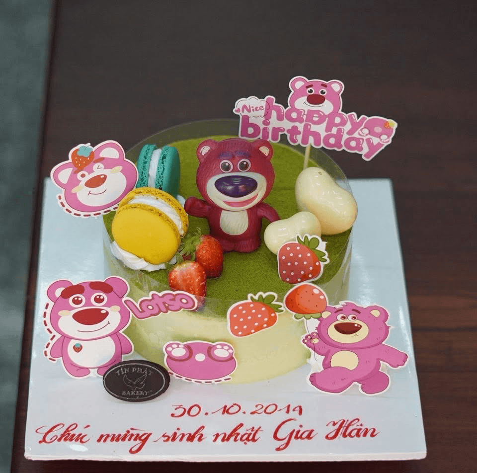 Bánh Kem Mousse Trà Xanh Gấu Dâu TP 2615