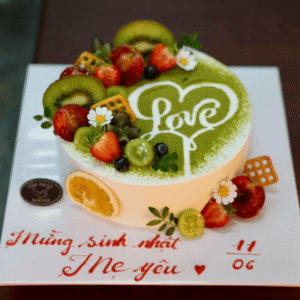 Bánh Kem Mousse Trà Xanh Love TP 2613