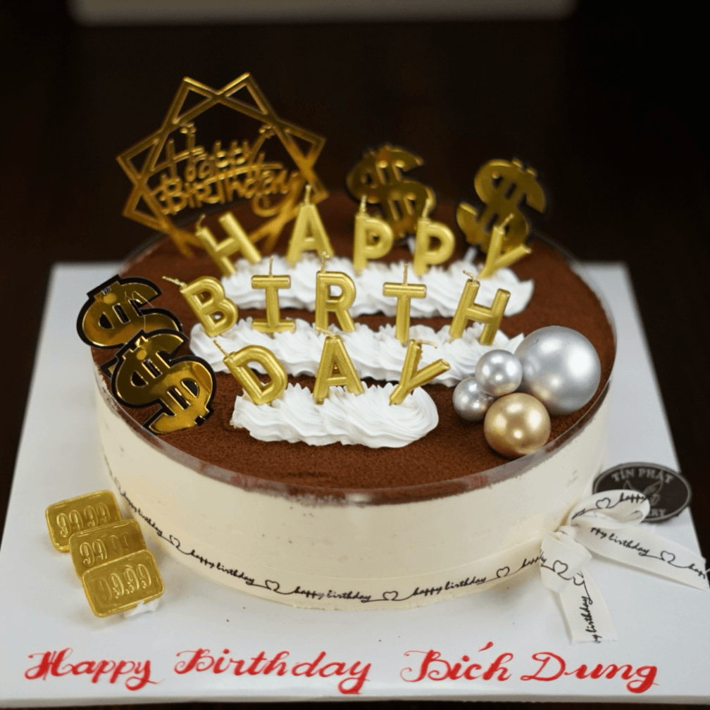 Bánh Kem Tiramisu Nến Happy Birthday TP 2564