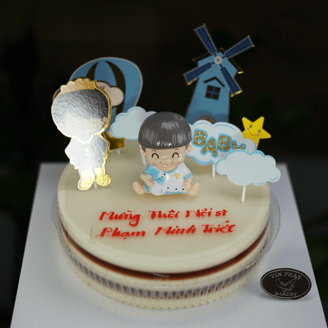 Bánh Rau Câu Flan Thôi Nôi Bé Trai TP 2515