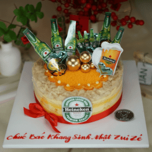Bánh Bông Lan Trứng Muối Sinh Nhật Bia Heineken TP 2819