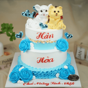Bánh Kem 2 Tầng Cặp Đôi Mèo Và Chuột TP 2928