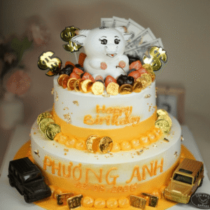 Bánh Kem 2 Tầng Con Trâu Vàng TP 2911