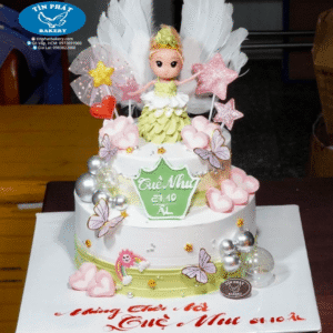 Bánh Kem 2 Tầng Công Chúa Cánh Thiên Sứ TP 2896