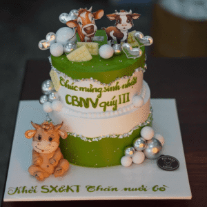 Bánh Kem 2 Tầng Doanh Nghiệp Chăn Nuôi Bò TP 2892