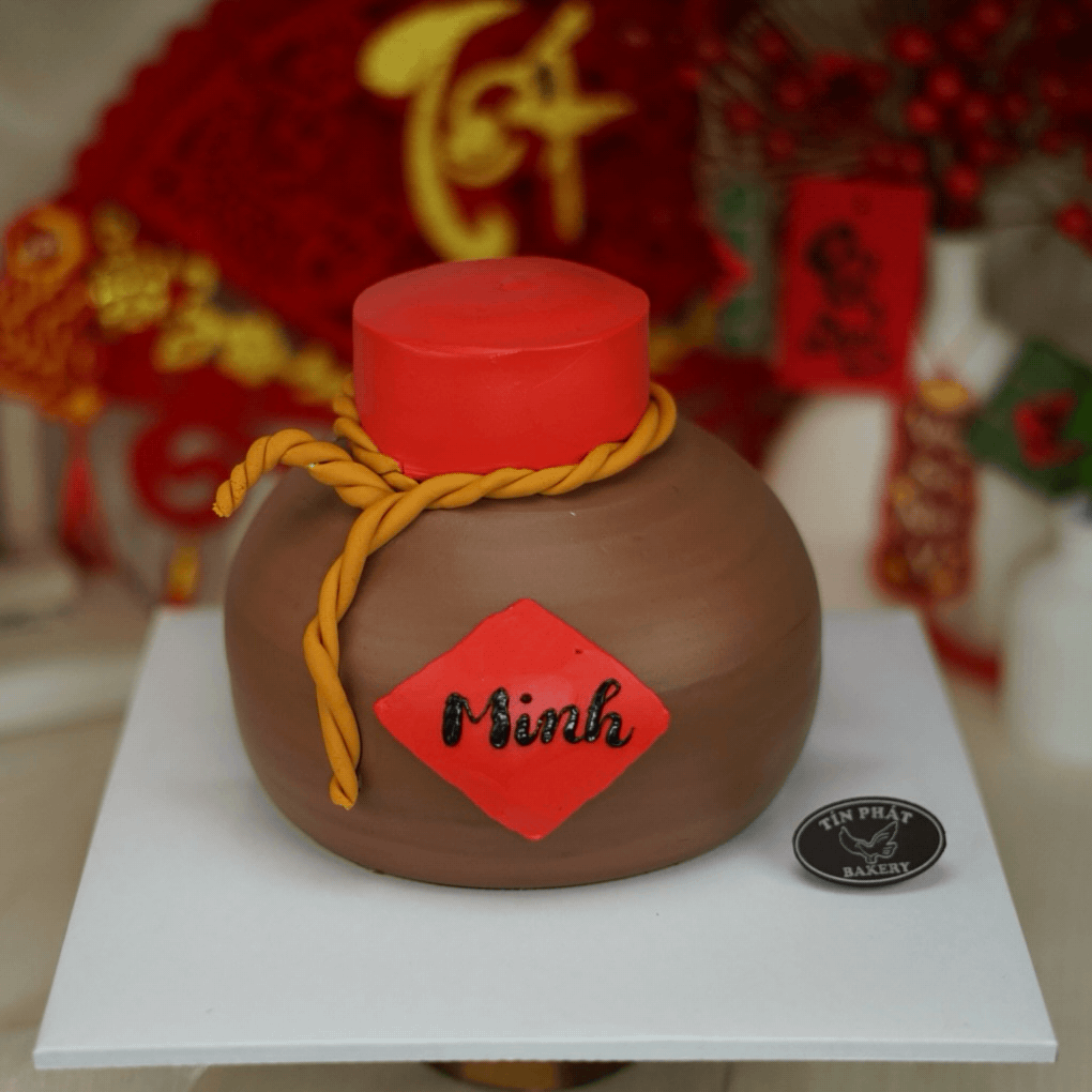 Bánh Kem Bình Rượu Đất Cổ Trang TP 2879