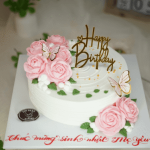 Bánh Kem Hoa Hồng Và Bướm TP 2755