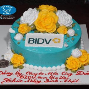 Bánh Kem Hoa In Logo Doanh Nghiệp BIDV TP 2768