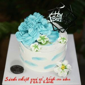 Bánh Kem Hoa Xanh Dương TP 2758