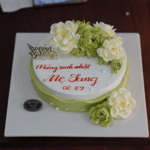 Bánh Kem Hoa Xanh Lá TP 2756