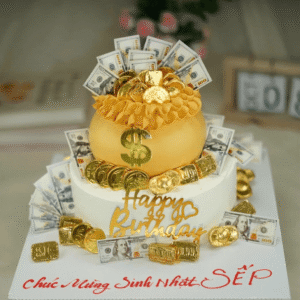 Bánh Kem Hủ Vàng 2 Tầng TP 2893