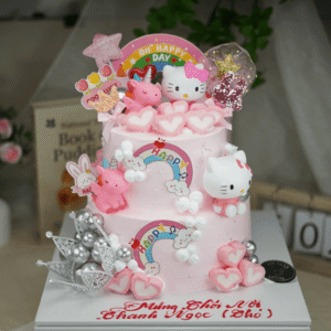 Bánh Kem Thôi Nôi Mèo Kitty 2 Tầng TP 2929