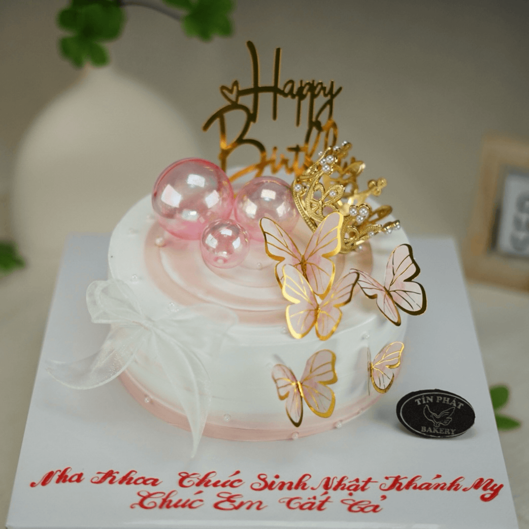 Bánh Kem Vương Niệm Bướm Bi Hồng TP 2947