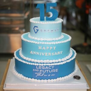 Bánh Kem 3 Tầng Mừng 15 Năm Thành Lập Công Ty TP 3051