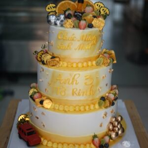 Bánh Kem 3 Tầng Vàng Đồng TP 3050