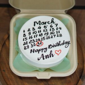 Bánh Kem Bento Vẽ Lịch TP 3060