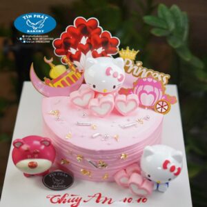 Bánh Kem Mèo Kitty Và Gấu Dâu TP 3122