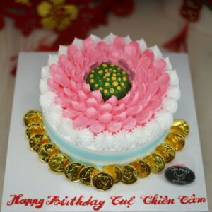 Bánh Kem Thuần Chay Hoa Sen To TP 3013