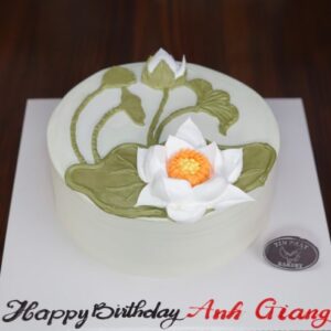 Bánh Kem Thuần Chay Hoa Sen Trắng TP 3009